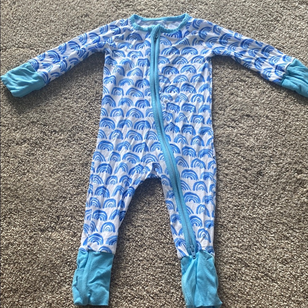 Little Sleepies Blue Rainbows Zippy